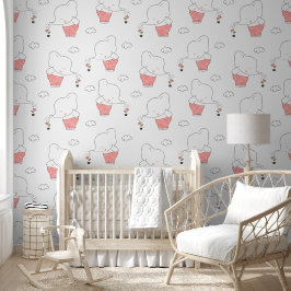 Sweet Elephant Seamless Pattern for Your Kid Room 壁紙