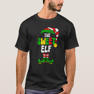 Sweet Elf Pajama Matching Group Christmas Holiday Tシャツ