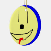 Sweet Emoji, Yellow Blue, Art By Kids :) セラミックオーナメント (右)