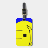 Sweet Emoji, Yellow Blue, Art By Kids :) ラゲッジタグ (正面縦)