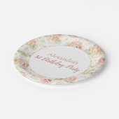 Sweet Fairy First Birthday Girl ペーパープレート (アングル)