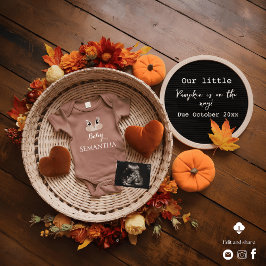 Sweet fall  pregnancy announcement  招待状