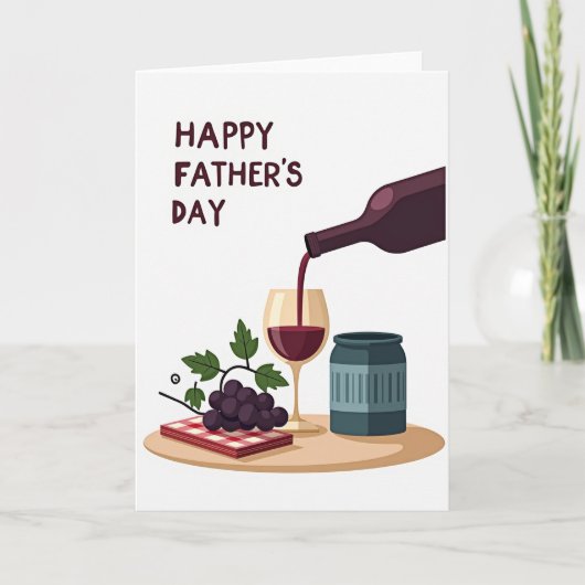 Sweet Fathers Day Wine Card カード (正面)