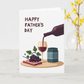Sweet Fathers Day Wine Card カード (黄色い花)