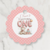 Sweet First Birthday with Teddy Bear  フェイバータグ (裏面)