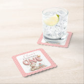 Sweet First Birthday with Teddy Bear  ペーパーコースター (インサイチュ)