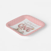 Sweet First Birthday with Teddy Bear  ペーパープレート (傾斜あり)