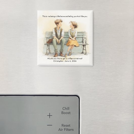 Sweet First Date Coffee Confession マグネット