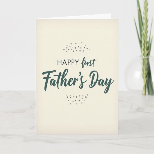 Sweet First Fathers Day Script Card カード (正面)
