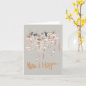 Sweet Floating Floral Drops Blank "Make It Happen" カード (黄色い花)