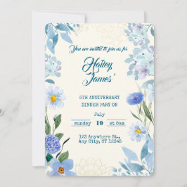 Sweet Floral Birthday Invitation for Kids 招待状