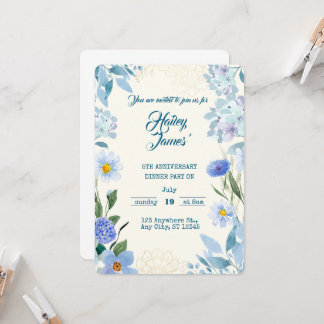 Sweet Floral Birthday Invitation for Kids 招待状