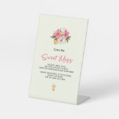Sweet Floral Guess the Mess Baby Shower Game 台座サイン (正面)
