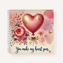 Sweet Floral Heart Balloon You Make My Heart Soar