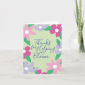 Sweet Floral Teacher Appreciation Greeting Card カード (正面)