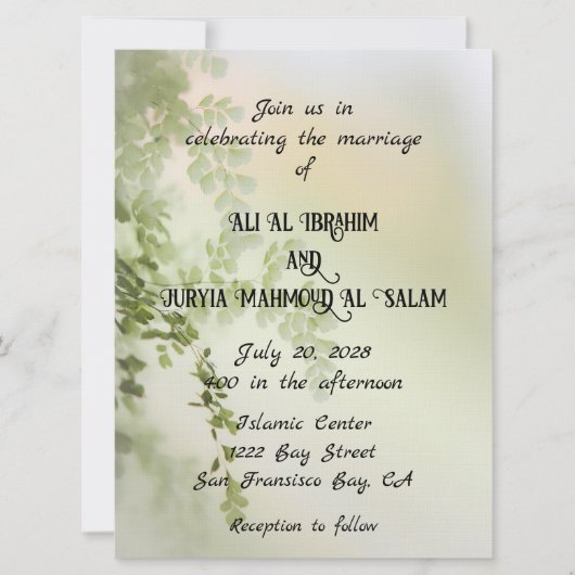Sweet Floral Wedding Invitation 招待状 (正面)
