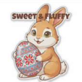 Sweet & Fluffy Bunny Vinyl Sticker シール (正面)