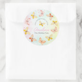 Sweet Flutter 1st Birthday Party  ラウンドシール (バッグ)