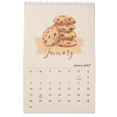 Sweet Food Art Wall Calendar for Kitchen decor カレンダー (1月 2027)