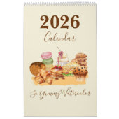 Sweet Food Art Wall Calendar for Kitchen decor カレンダー (カバー)