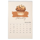 Sweet Food Art Wall Calendar for Kitchen decor カレンダー (2月 2026)