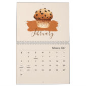 Sweet Food Art Wall Calendar for Kitchen decor カレンダー (2月 2027)