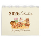 Sweet Food Art Wall Calendar for Kitchen decor カレンダー (カバー)