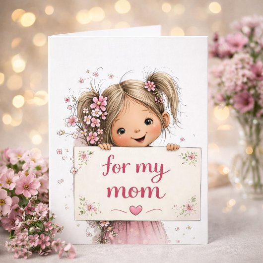 Sweet “For My Mom” Mother’s Day Card  カード