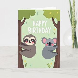 Sweet Forest Animal 誕生日カード カード