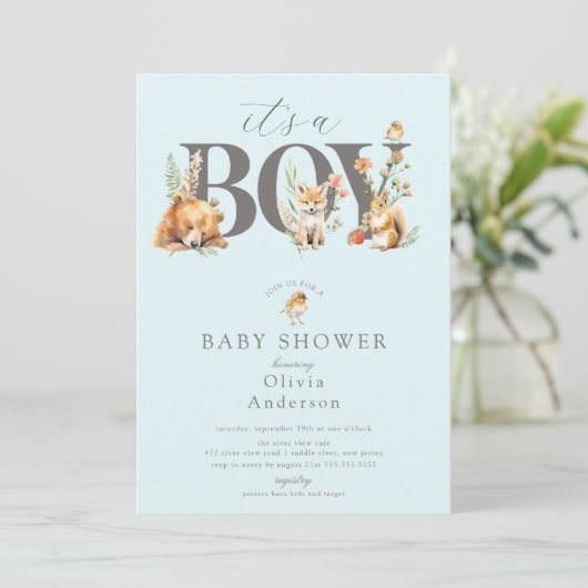 Sweet Forest Friends It's A Boy 招待状 (スタンド正面)