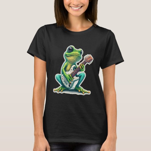 Sweet Frog Amphibian Guitar Rock Guitar Player Abs Tシャツ (正面)