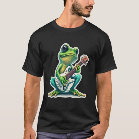 Sweet Frog Amphibian Guitar Rock Guitar Player Abs Tシャツ (正面)