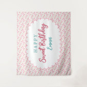 Sweet Frosted Animal Cookie Birthday Backdrop タペストリー (正面)