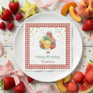 Sweet Fruit Birthday | トロピカルキッズパーティー スタンダードランチョンナプキン