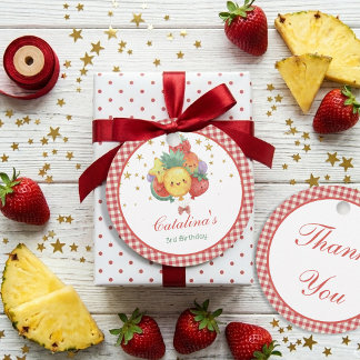 Sweet Fruit Birthday | トロピカルキッズパーティー フェイバータグ