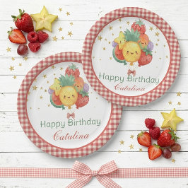 Sweet Fruit Birthday | トロピカルキッズパーティー ペーパープレート
