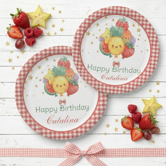 Sweet Fruit Birthday | トロピカルキッズパーティー ペーパープレート