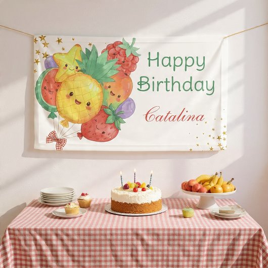 Sweet Fruit Birthday | Tropical Kids Party 横断幕