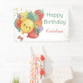 Sweet Fruit Birthday | Tropical Kids Party 横断幕 (インサイチュ)