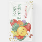 Sweet Fruit Birthday | Tropical Kids Party 横断幕 (縦)