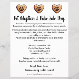Sweet Fundraiser for Animal Rescue チラシ