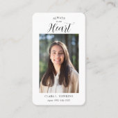 Sweet Funeral Photo Sympathy  名刺 (正面)