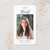 Sweet Funeral Photo Sympathy 名刺