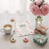 Sweet Galentines Day Invitation Donut Treats 招待状
