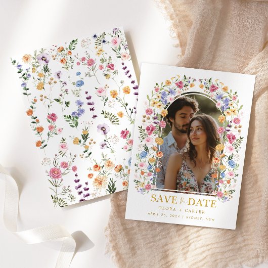 Sweet Gardenフローラアーチ写真Save the Date 招待状