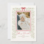Sweet Garland Hand Painted Christmas Photo Card シーズンカード (正面)