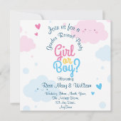 Sweet Gender Reveal招待状 招待状 (正面)