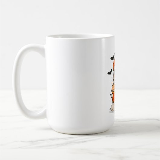 Sweet Ghost Halloween Design Mug. コーヒーマグカップ (左)