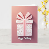 Sweet Gift Box バースデーカード カード (黄色い花)