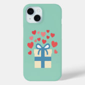 Sweet Gift Box with Floating Love Hearts Case-Mate iPhoneケース (裏面)